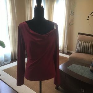 Red Metallic Hardware Top